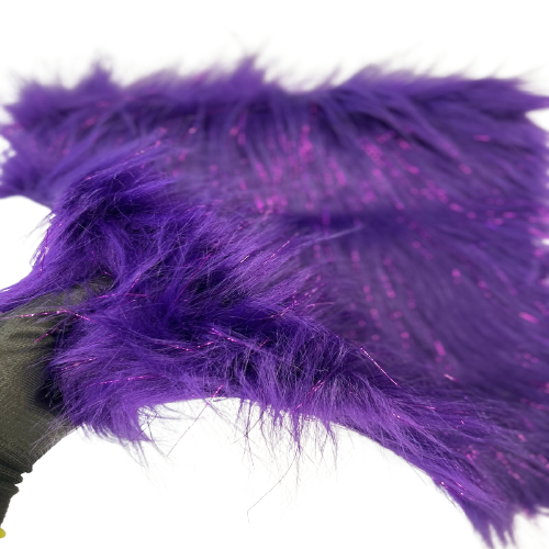 Tinsel Sparkle Glitter Long Pile Shaggy Faux Fur Fabric - 100 Percent Polyester Fabric, Multi Color, 60" Width, 2.5-3" Pile Length (1 Yard)