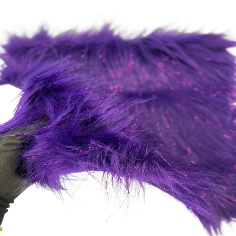 Tinsel Sparkle Glitter Long Pile Shaggy Faux Fur Fabric - 100 Percent Polyester Fabric, Multi Color, 60" Width, 2.5-3" Pile Length (1 Yard)