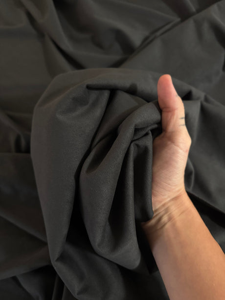 Charcoal 4-Way Stretch Techno Suede