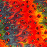 Polyester Spandex Peacock Print Fabric