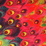 Polyester Spandex Peacock Print Fabric