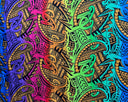 Rayon Poplin Polynesian Tribal Tattoo Design Fabric