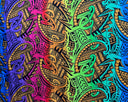 Polynesian Tribal Tattoo Design Rayon Poplin Fabric - Tribal Tattoo Print, 44/45" Width (1 Yard)