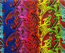 Polynesian Tribal Tattoo Design Rayon Poplin Fabric - Tribal Tattoo Print, 44/45" Width (1 Yard)