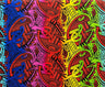Polynesian Tribal Tattoo Design Rayon Poplin Fabric - Tribal Tattoo Print, 44/45" Width (1 Yard)