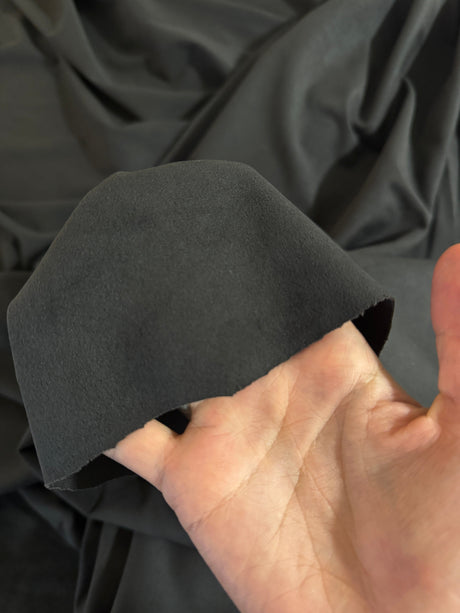 Charcoal 4-Way Stretch Techno Suede