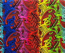 Rayon Poplin Polynesian Tribal Tattoo Design Fabric