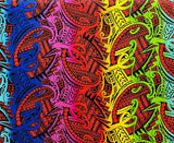 Rayon Poplin Polynesian Tribal Tattoo Design Fabric
