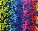 Rayon Poplin Polynesian Tribal Tattoo Design Fabric
