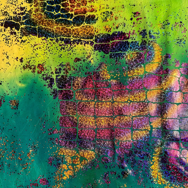 Nylon Spandex Crushed Tie Dye Peel Snake Fabric