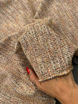 Stretch Chenille Tweed Beige Taupe