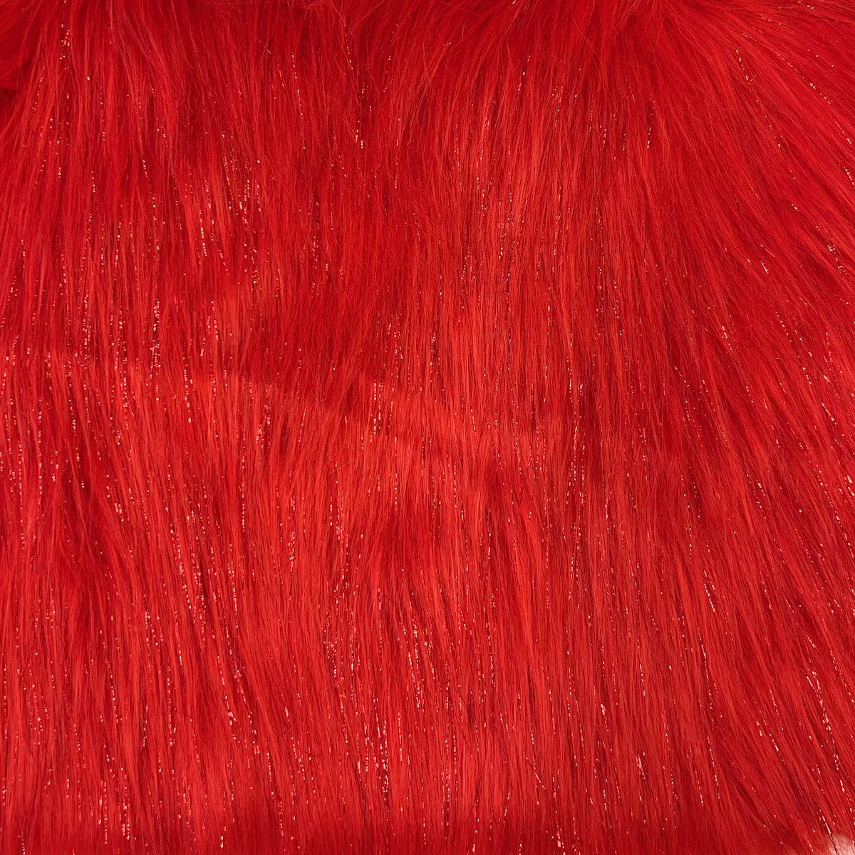 Tinsel Sparkle Glitter Long Pile Shaggy Faux Fur Fabric - 100 Percent Polyester Fabric, Multi Color, 60" Width, 2.5-3" Pile Length (1 Yard)