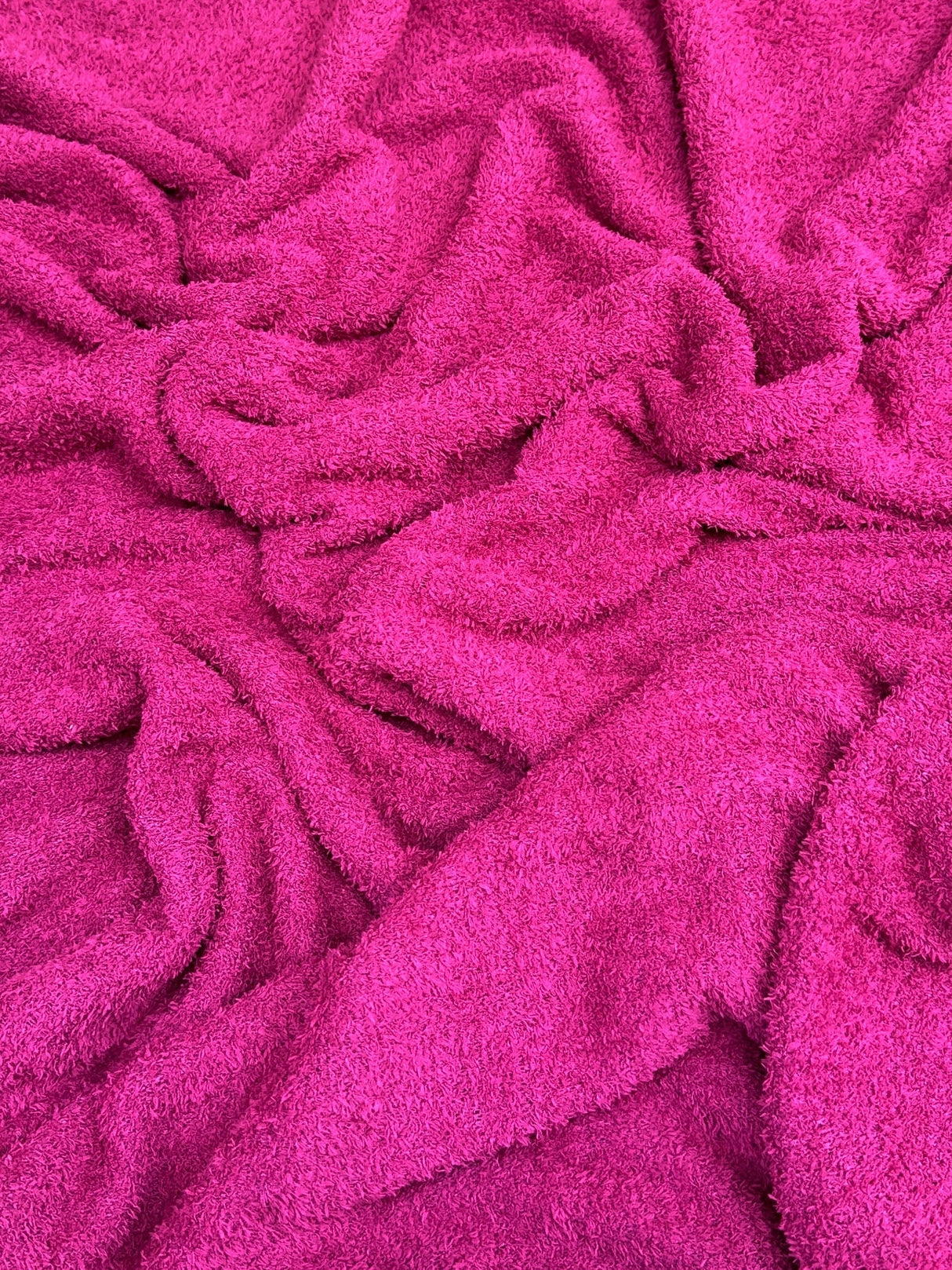 4-Way Stretch Terry Cloth Knit Fuchsia