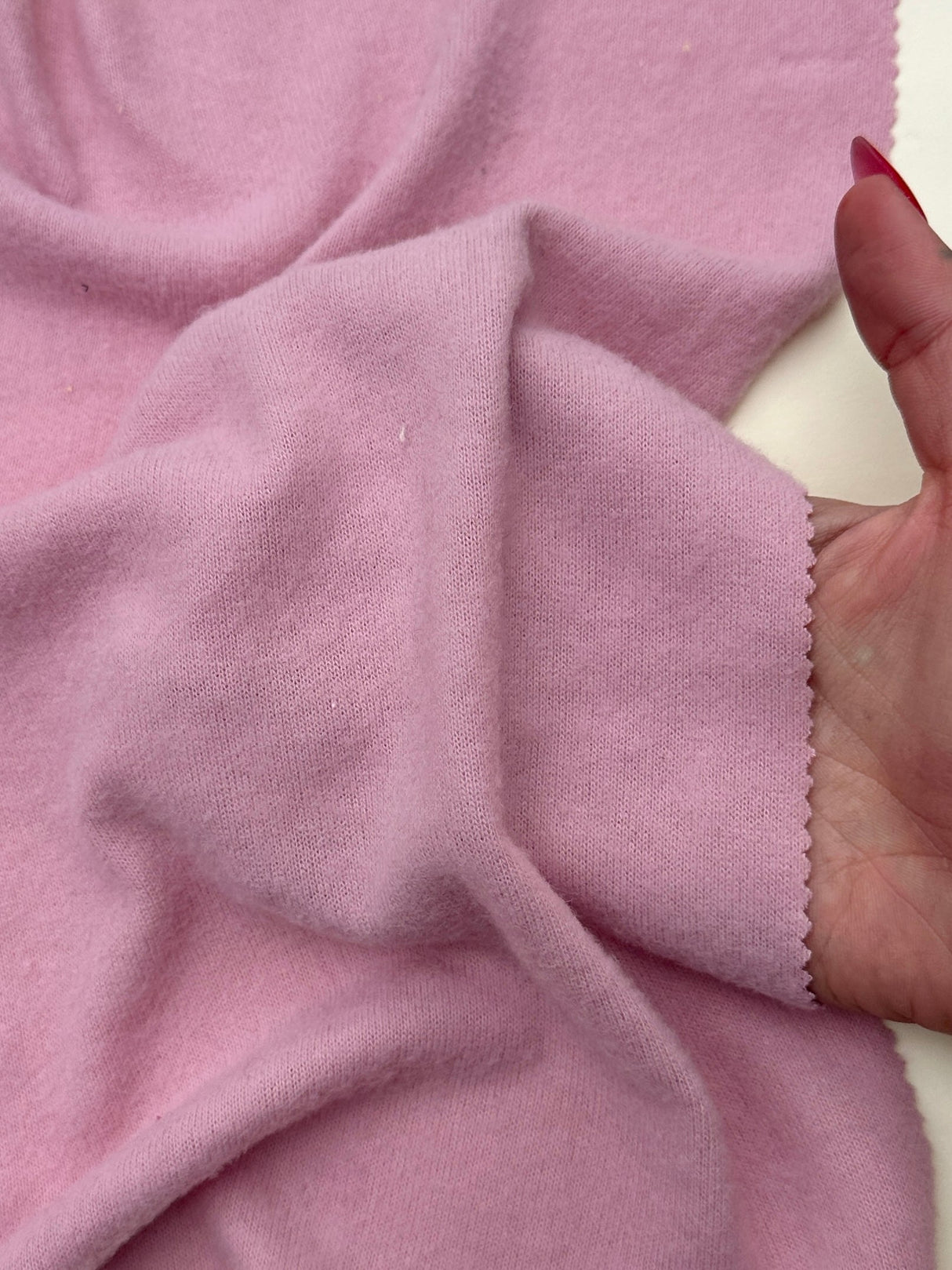 Buttery Spandex Faux Cashmere Knit Baby Pink