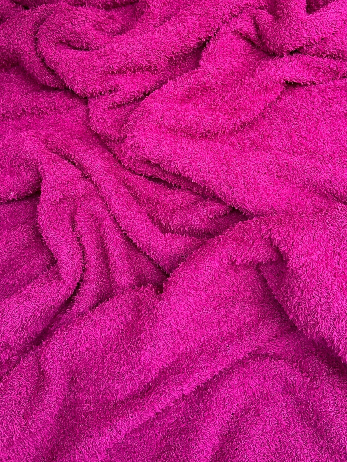 4-Way Stretch Terry Cloth Knit Fuchsia