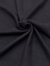 Black Buttery Spandex Faux Cashmere Knit
