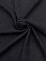 Black Buttery Spandex Faux Cashmere Knit