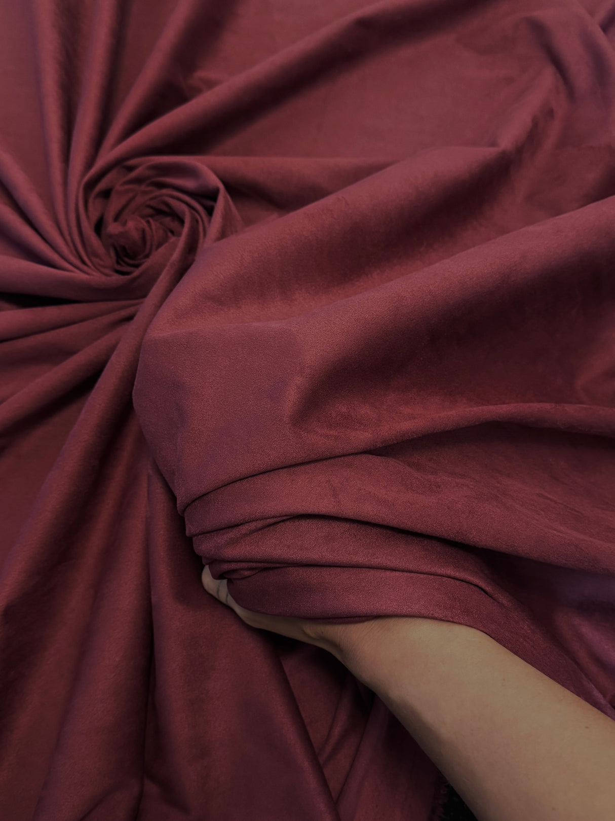 Burgundy 4-Way Stretch Techno Suede