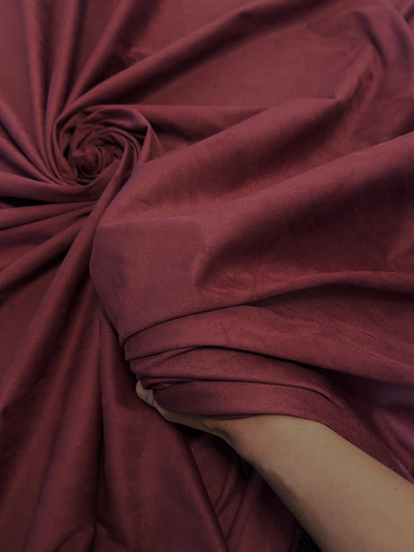 Burgundy 4-Way Stretch Techno Suede