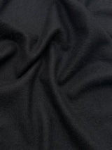 Black Buttery Spandex Faux Cashmere Knit