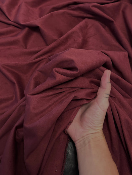 Burgundy 4-Way Stretch Techno Suede