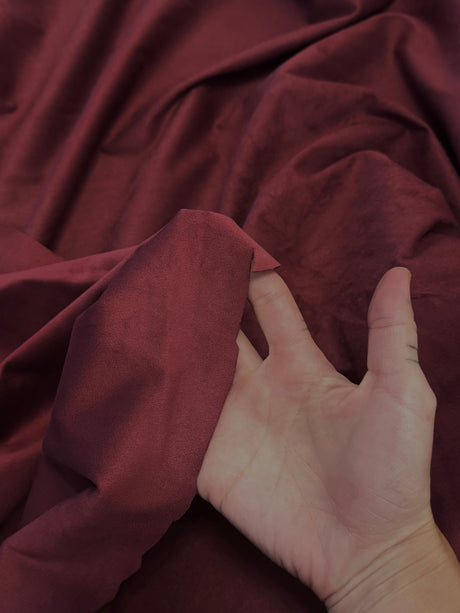 Burgundy 4-Way Stretch Techno Suede