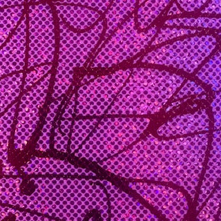 Foil Print Spandex Fabric Shattered Glass Scribble 60"