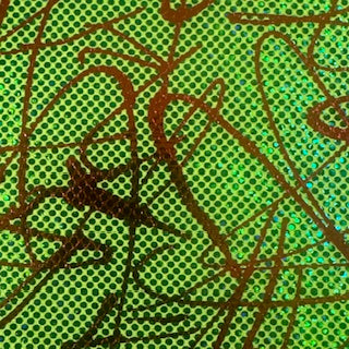 Foil Print Spandex Fabric Shattered Glass Scribble 60"