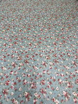 Printed Power Mesh Sage Mini Flowers