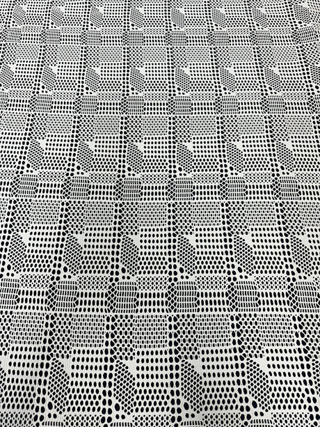 White Geometric Hollow Out Knit