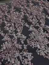 Sequin Lace Blush Pink Geometric Mosaic
