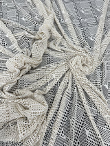 White Geometric Hollow Out Knit