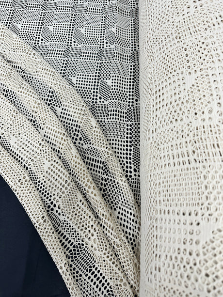 White Geometric Hollow Out Knit