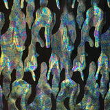 Polyester Spandex Fabric 4-Way Stretch Army Illusion Black Green