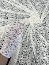White Crochet Geometric Hollow Out Knit