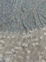 Iridescent Feather Sequin Velvet