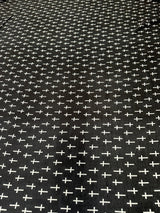Printed Chiffon Black and White Cross