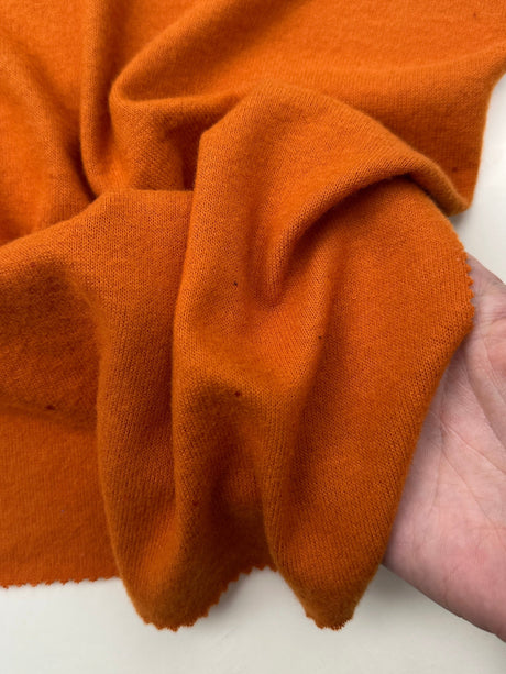 Buttery Spandex Faux Cashmere Knit Burnt Orange