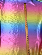 Rainbow Print Polyester Fabric - Pastel Rainbow, Semi Shiny, 58" Width (1 Yard)