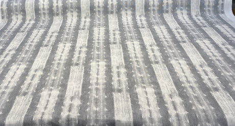 Ellen Degeneres Cap De Pera Cotton Fabric - Smoke Gray, White Stripe, 54" Width (1 Yard)