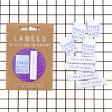 Woven Labels "This is The Back" 10 Pack