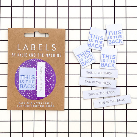 Woven Labels "This is The Back" 10 Pack