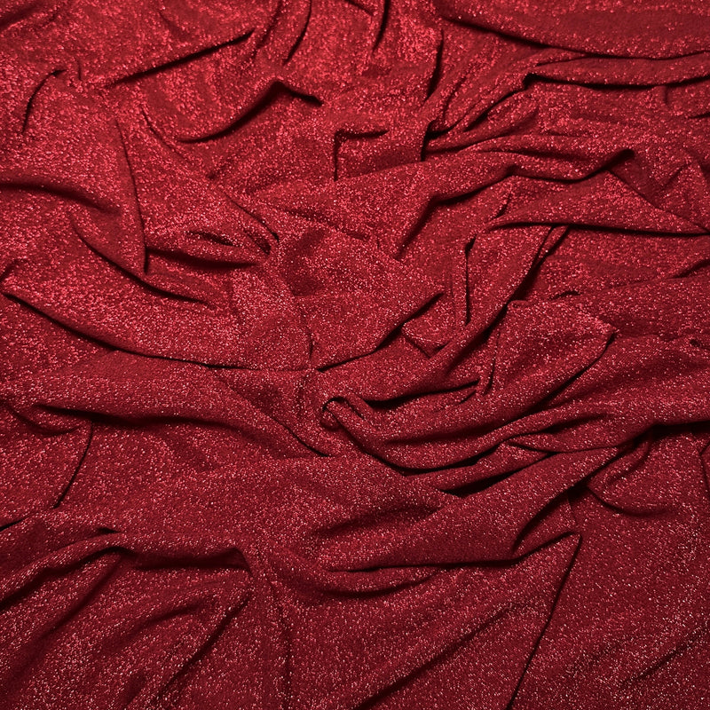 Stretch Metallic Lurex Knit Burgundy
