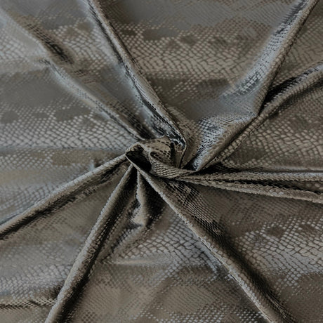 Matte Serpente Snakeskin Spandex Fabric - Black, Fuchsia, Tan, Mocha Brown, Red, Hunter Green, Chocolate, 58" Width, 4-Way Stretch (1 Yard)