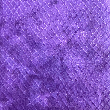 Stretch Velvet Fabric Foiled Diamond Snake 60" Width