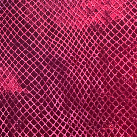 Stretch Velvet Fabric Foiled Diamond Snake 60" Width