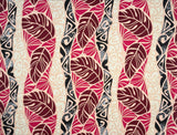 Monstera Tribal Print Polyester Glitter Fabric - Pink, Orange, Yellow, Blue, 36" X 60" Width (1 Yard)