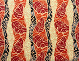 Monstera Tribal Print Polyester Glitter Fabric - Pink, Orange, Yellow, Blue, 36" X 60" (1 Yard)