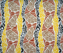 Polyester Glitter Fabric Monstera Tribal Print