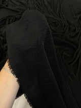 Black Pleated Knit